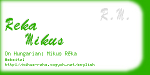 reka mikus business card