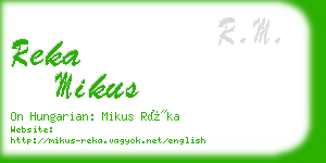 reka mikus business card